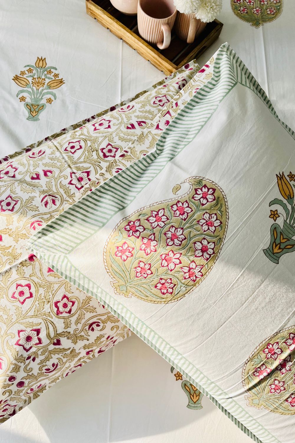 Paisley Hand Block Printed Cotton Bedsheet