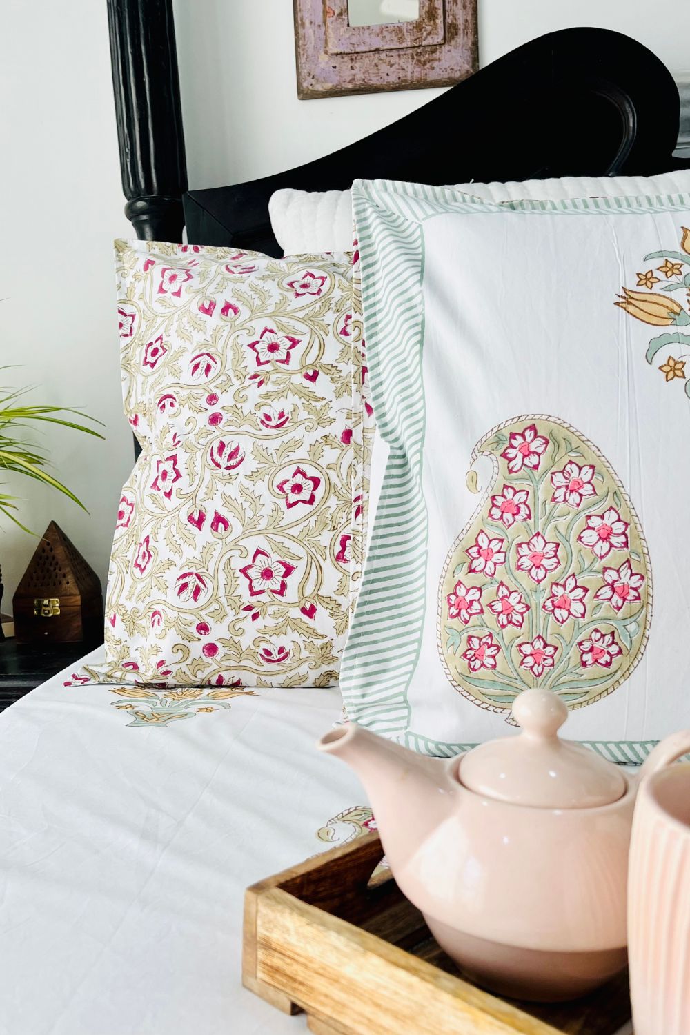 Paisley Hand Block Printed Cotton Bedsheet