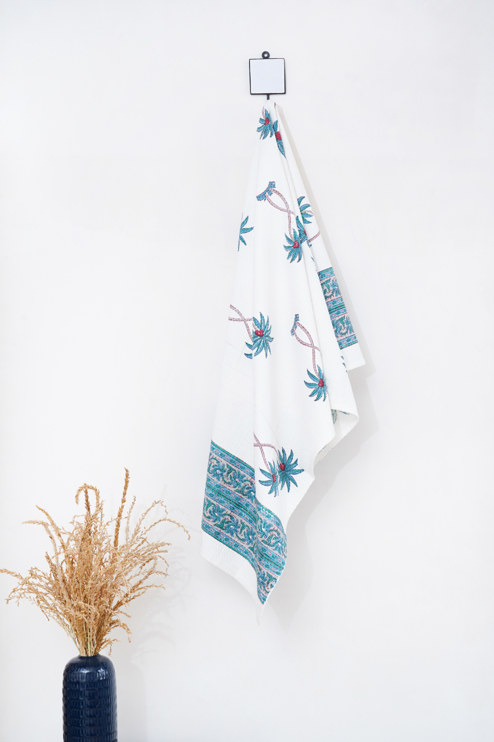Palm Tree Hand Block Printed Bath Towel