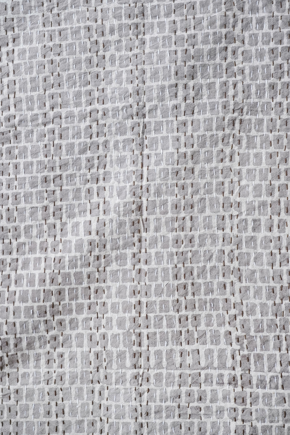 Diwar Dabu Block Printed Kantha Bedcover