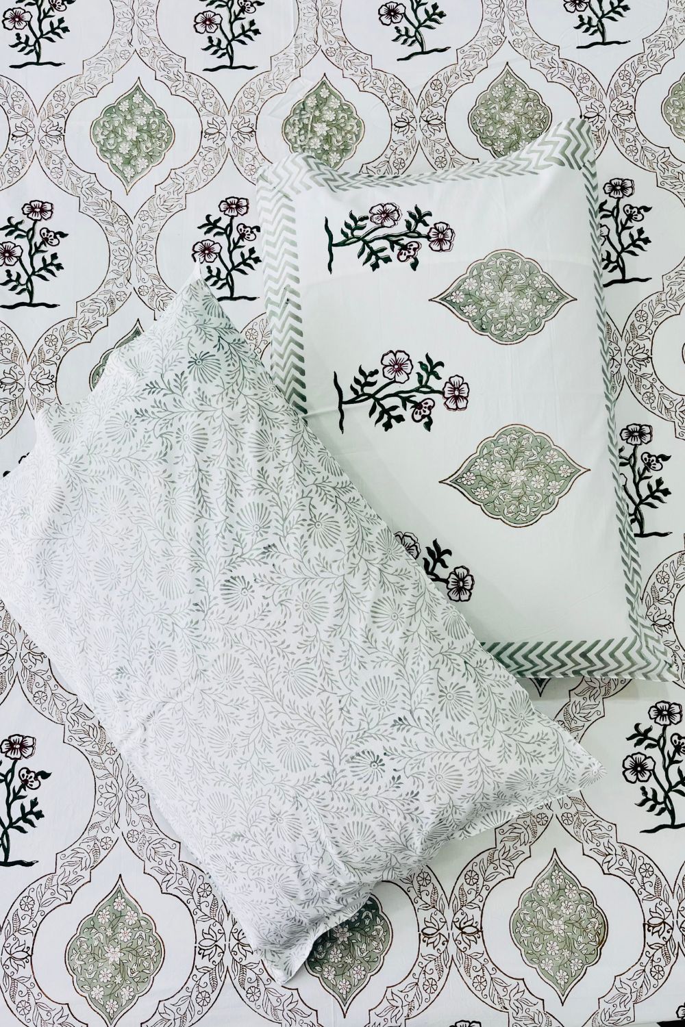 Mehrab Hand Block Printed Cotton Bedsheet