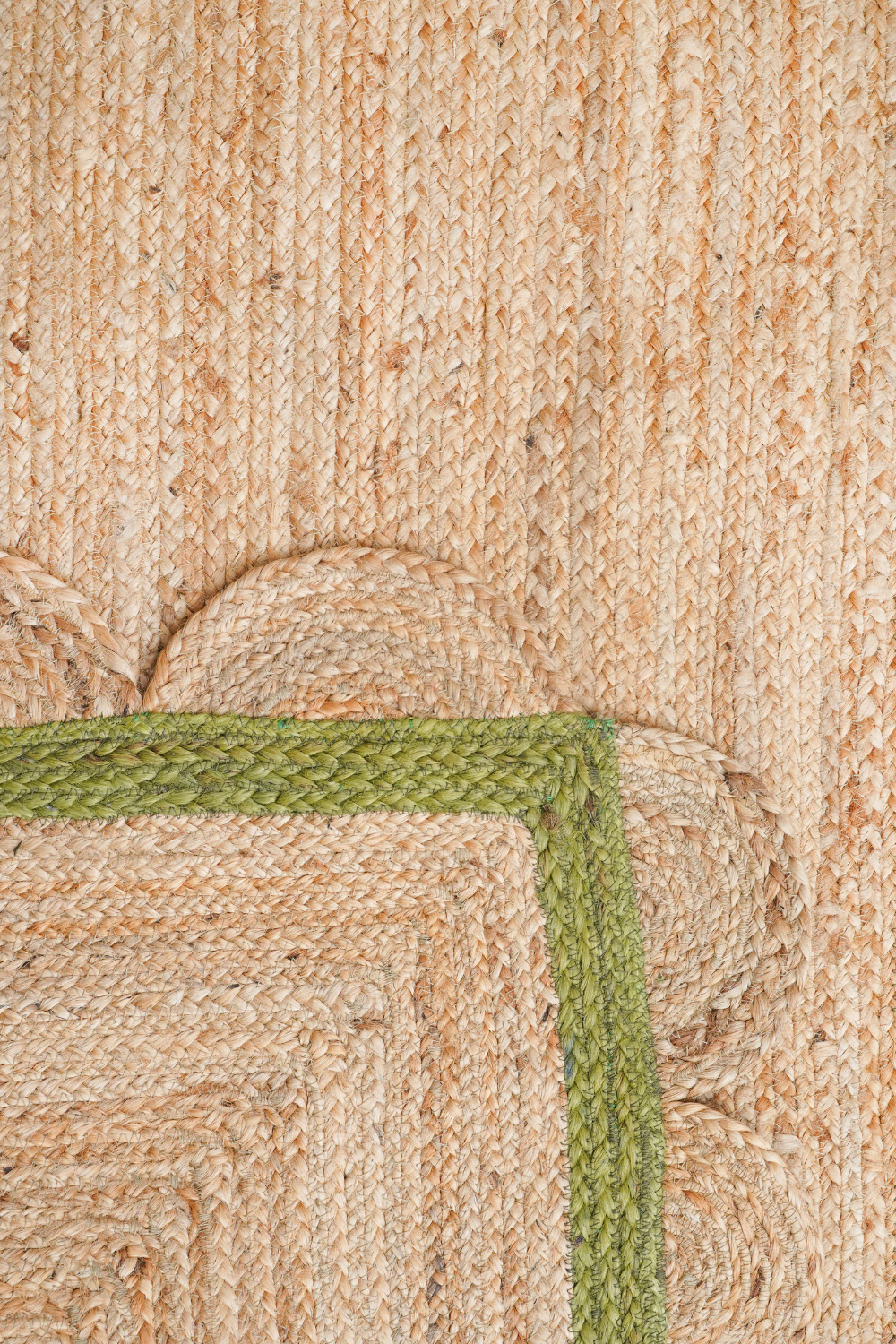 Green Jute Scallop Rug