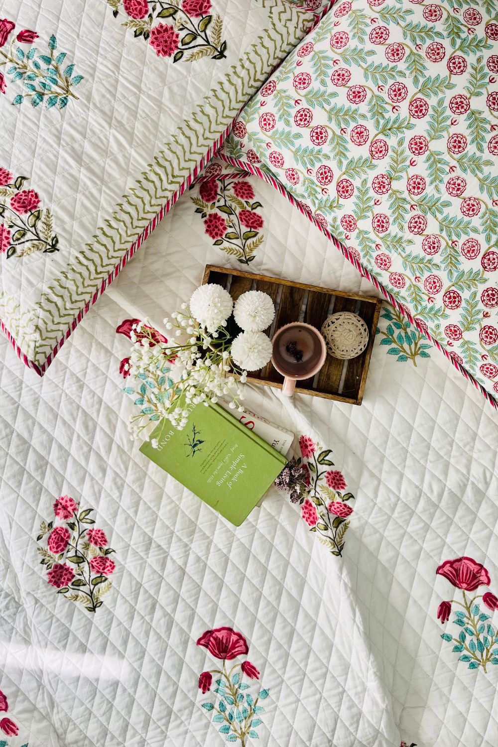 Gulistan Handblock Printed Reversible Quilted Bedcover