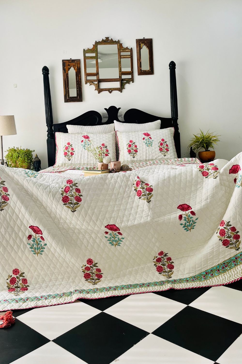 Gulistan Handblock Printed Reversible Quilted Bedcover