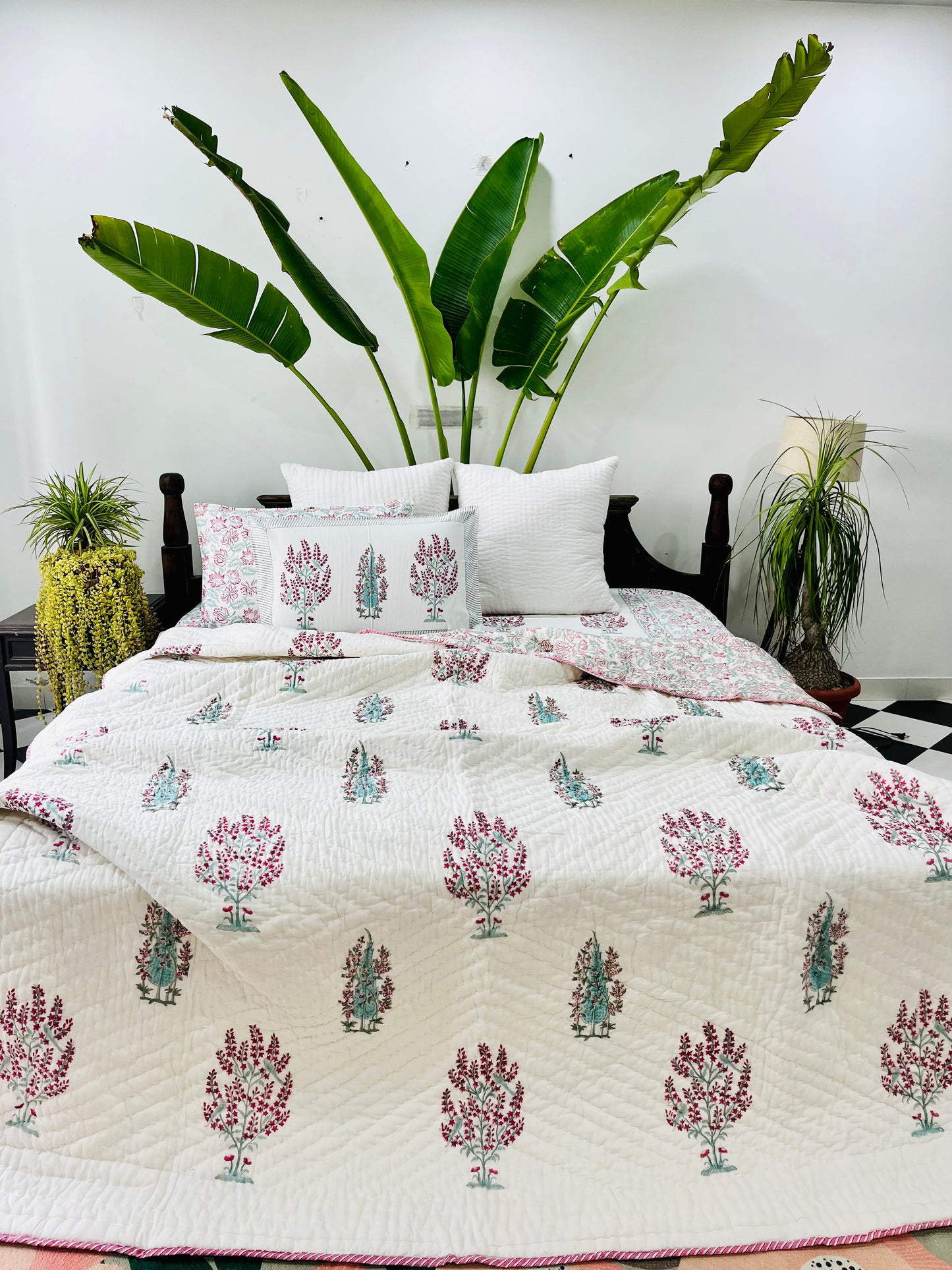 Panchi Hand Block Printed Cotton Quilt