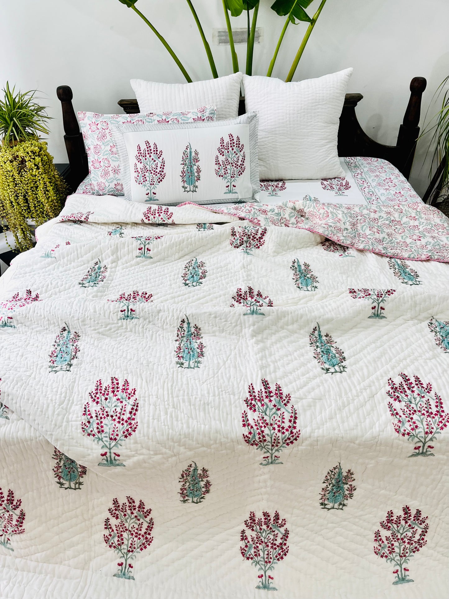 Panchi Hand Block Printed Cotton Quilt