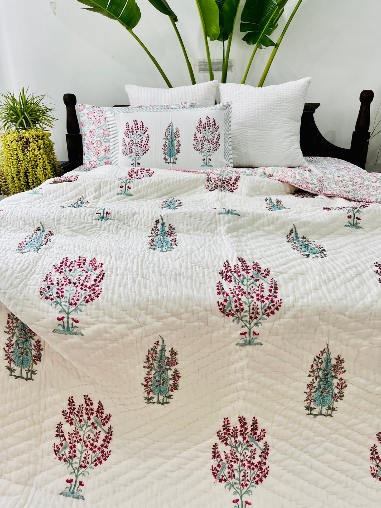 Panchi Hand Block Printed Cotton Quilt