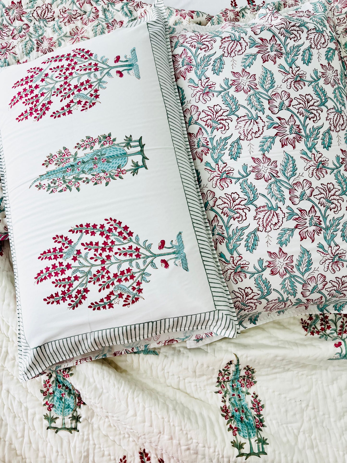 Panchi Hand Block Printed Cotton Quilt