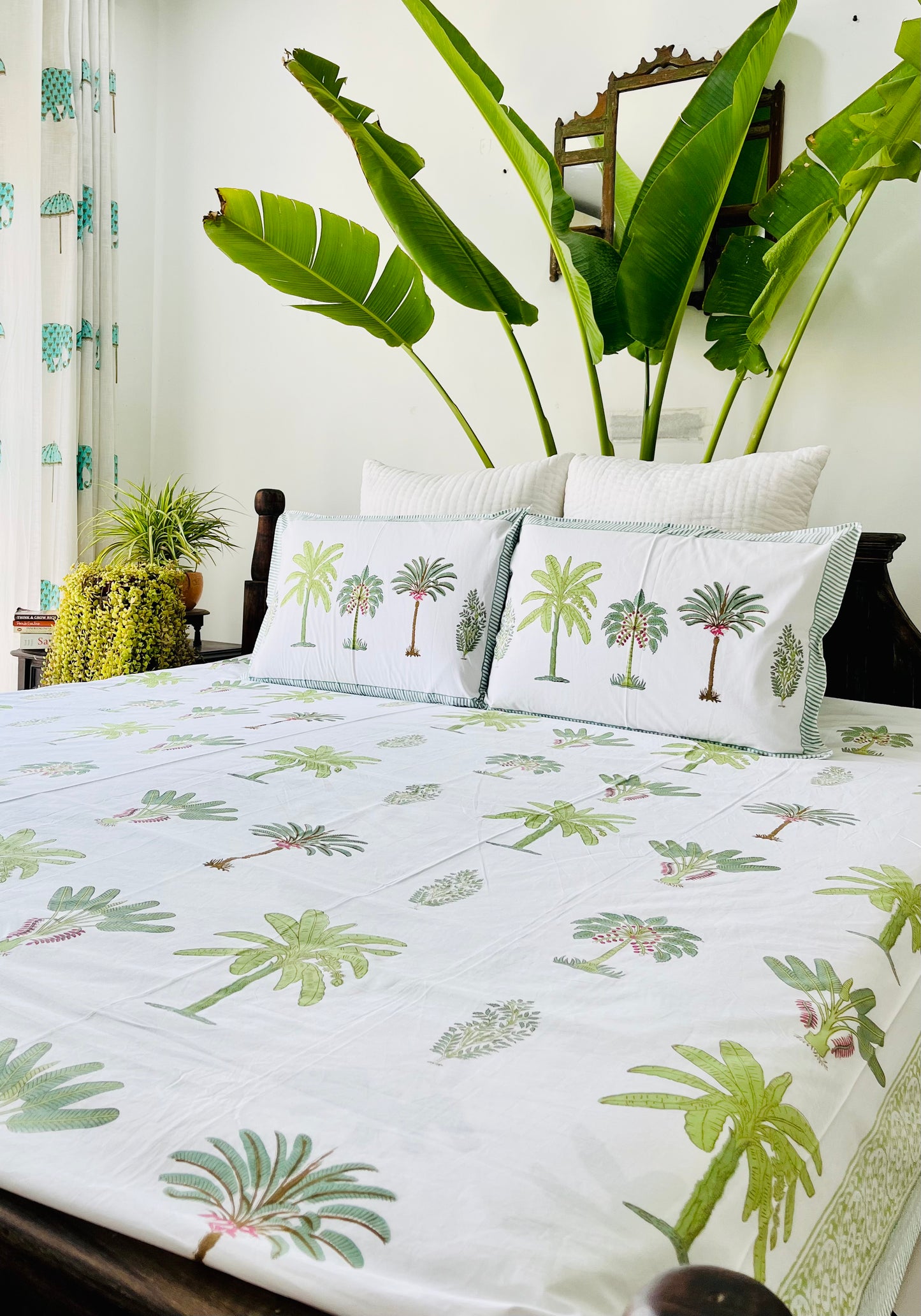 Mugal Bagh Hand Block Printed Cotton Bed sheet