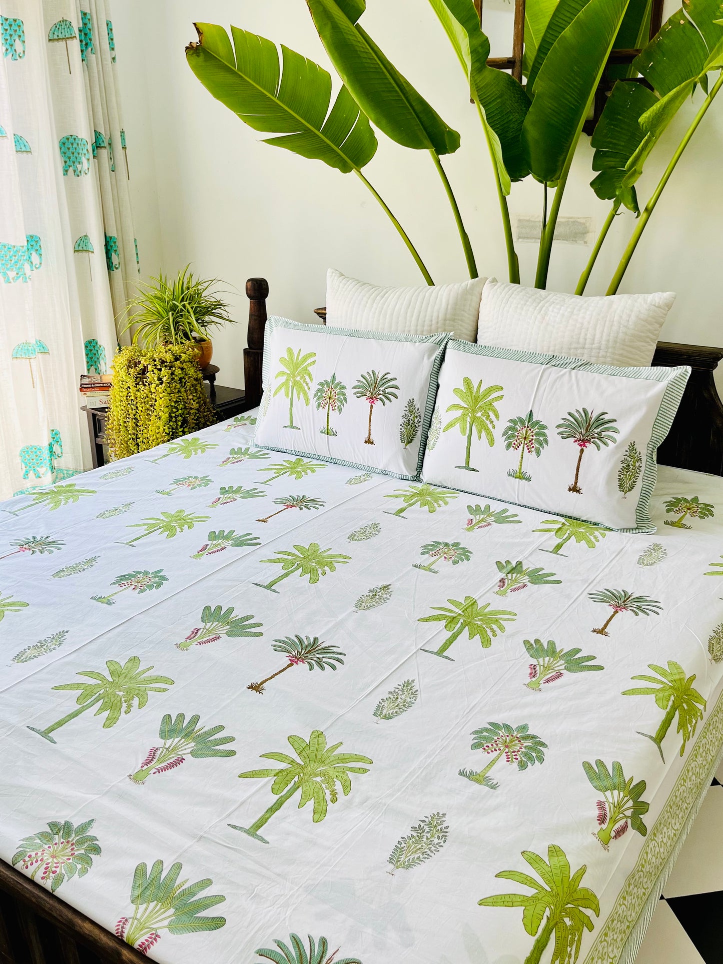 Mugal Bagh Hand Block Printed Cotton Bed sheet