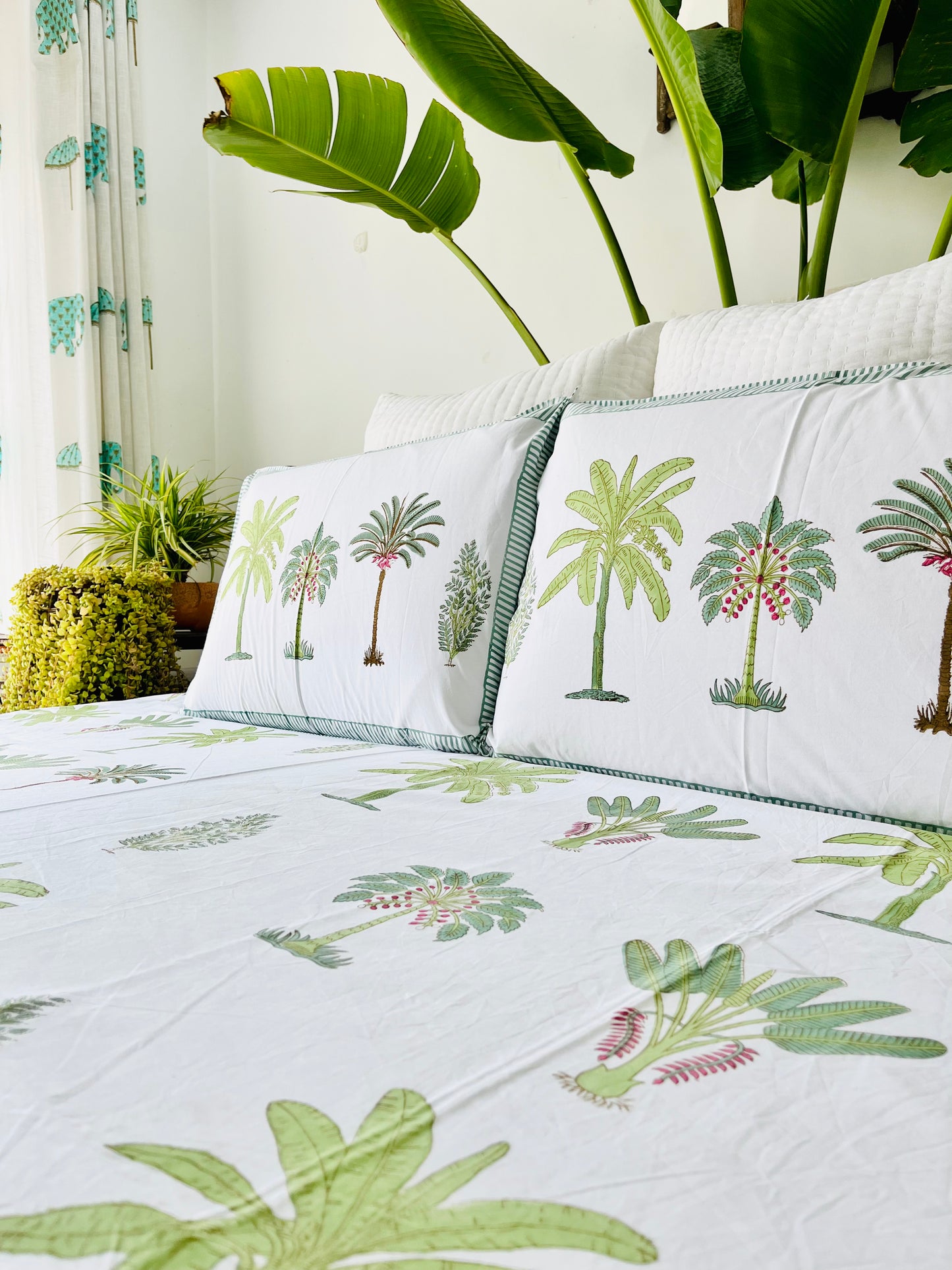 Mugal Bagh Hand Block Printed Cotton Bed sheet