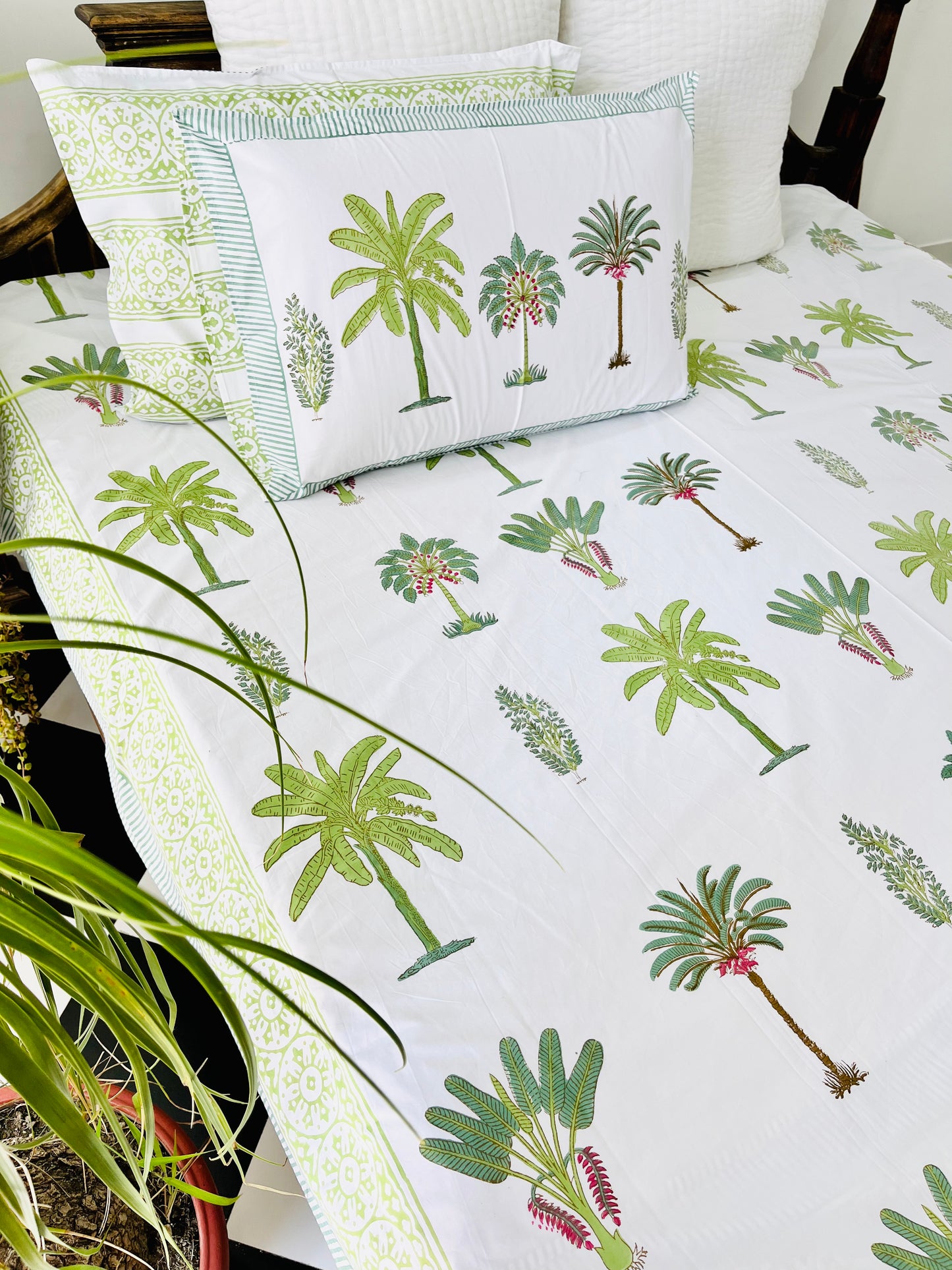 Mugal Bagh Hand Block Printed Cotton Bed sheet