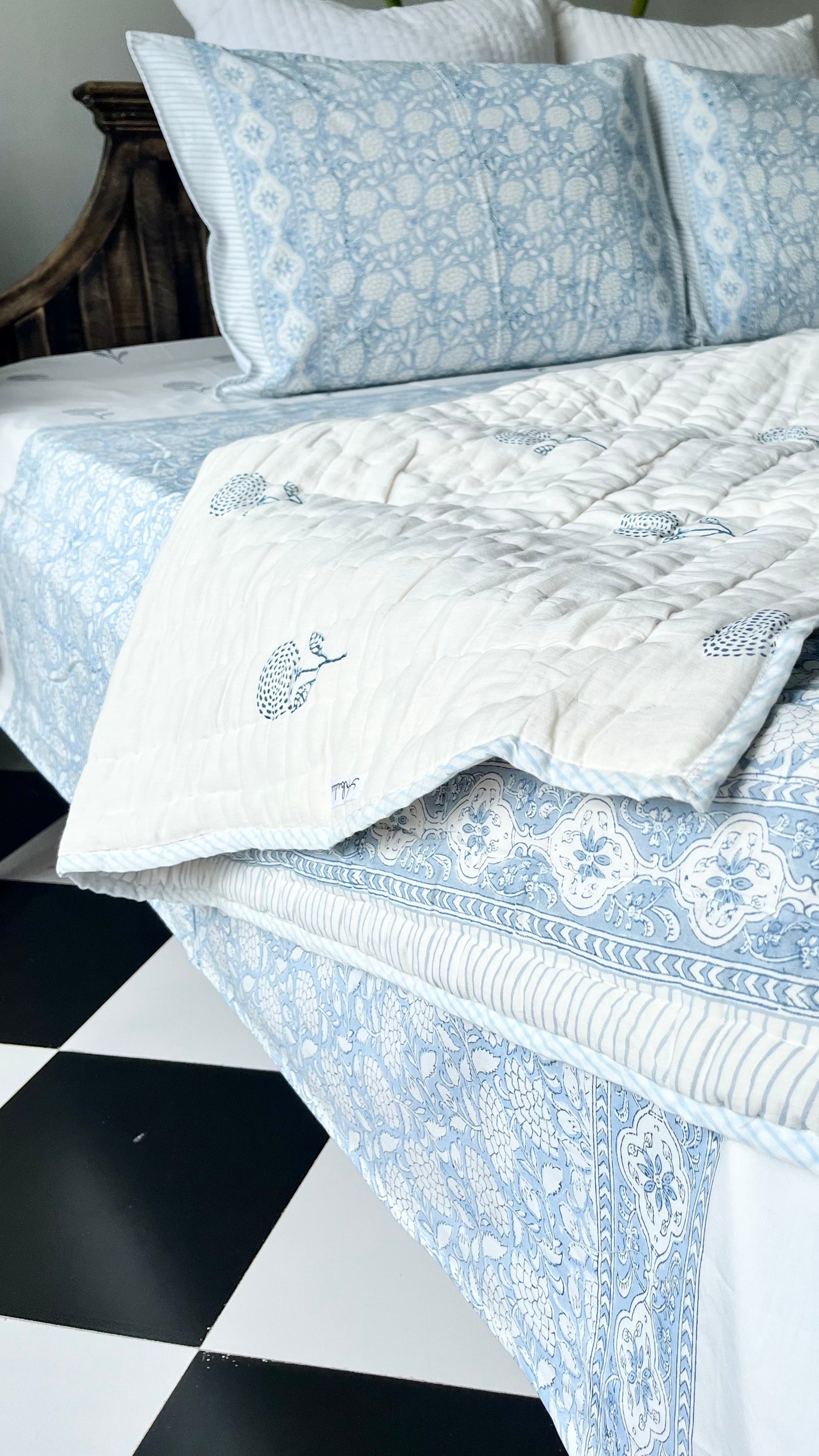 Aasma Hand Block Printed Cotton Quilt