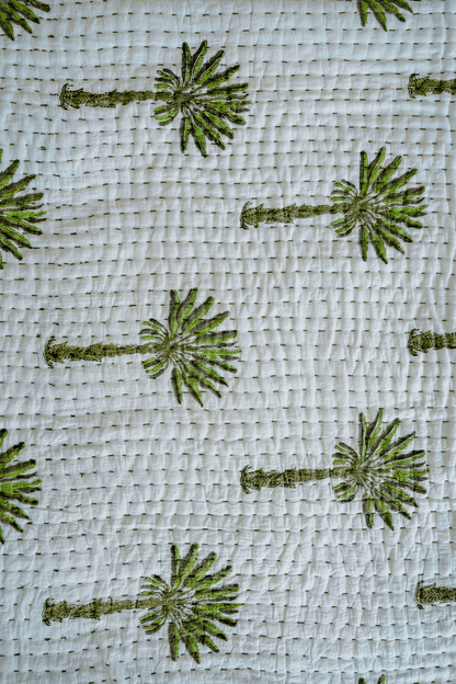 Kantha Quilt Green