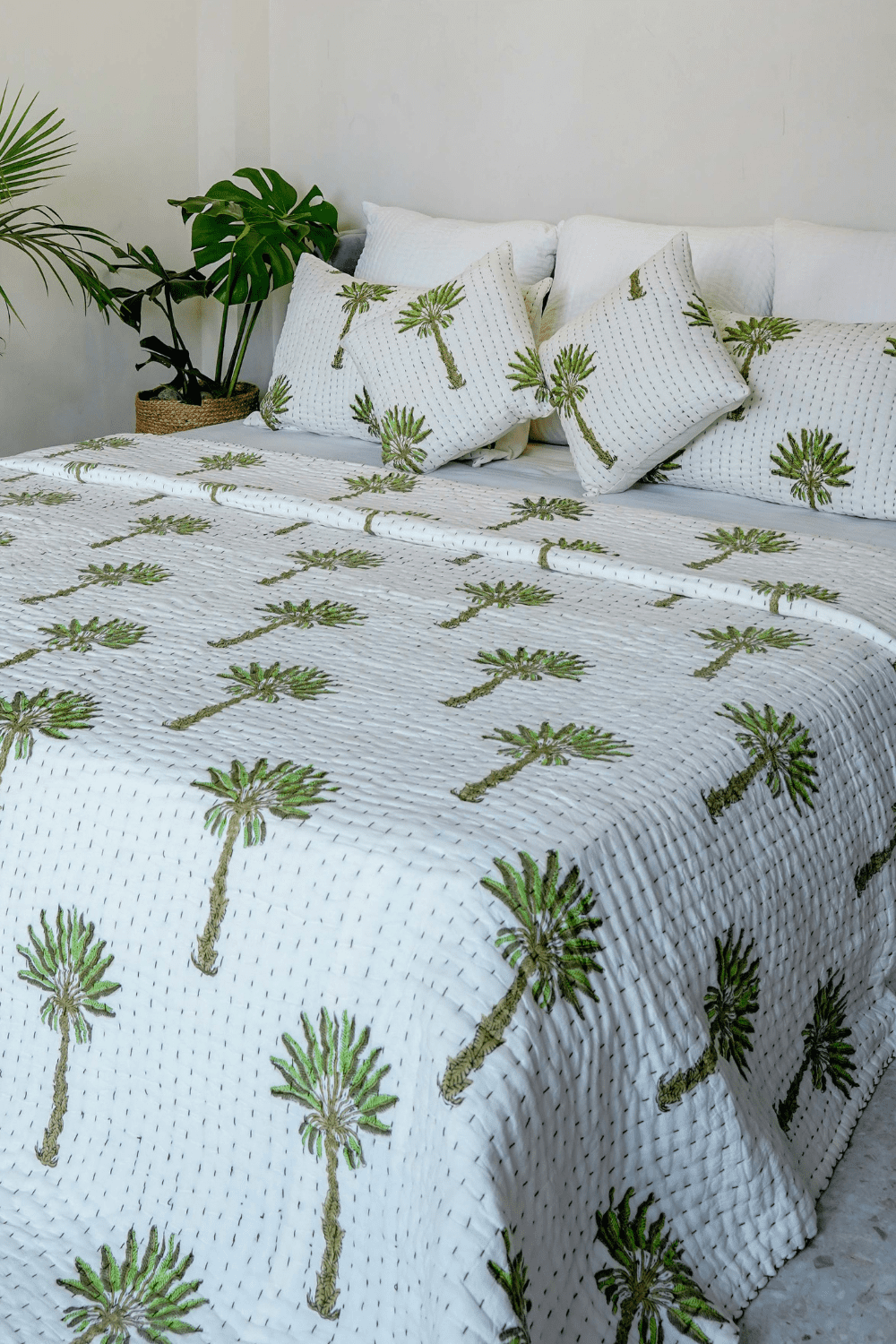 Kantha Quilt Green
