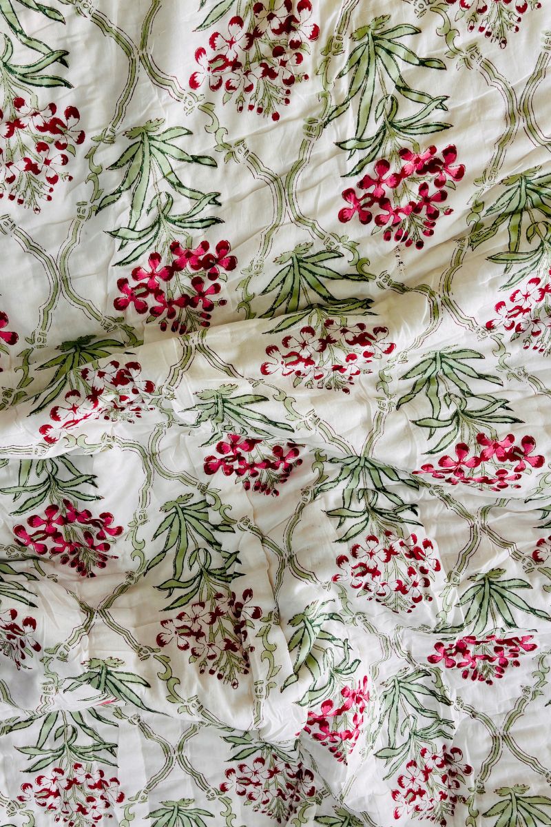 Madhu Malti Hand Block Print Reversible Quilt