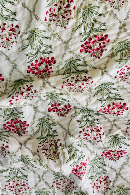 Madhu Malti Hand Block Print Reversible Quilt
