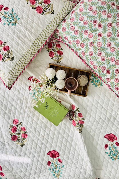 Gulistan Handblock Printed Reversible Quilted Bedcover