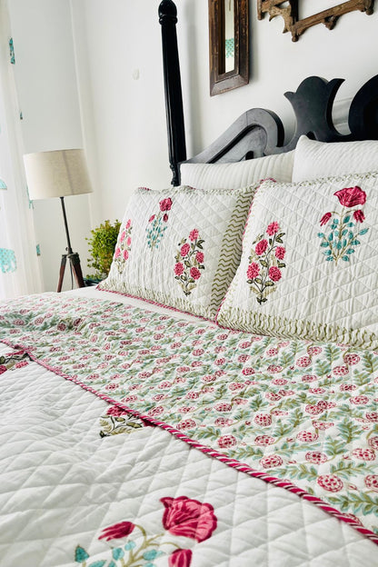 Gulistan Handblock Printed Reversible Quilted Bedcover