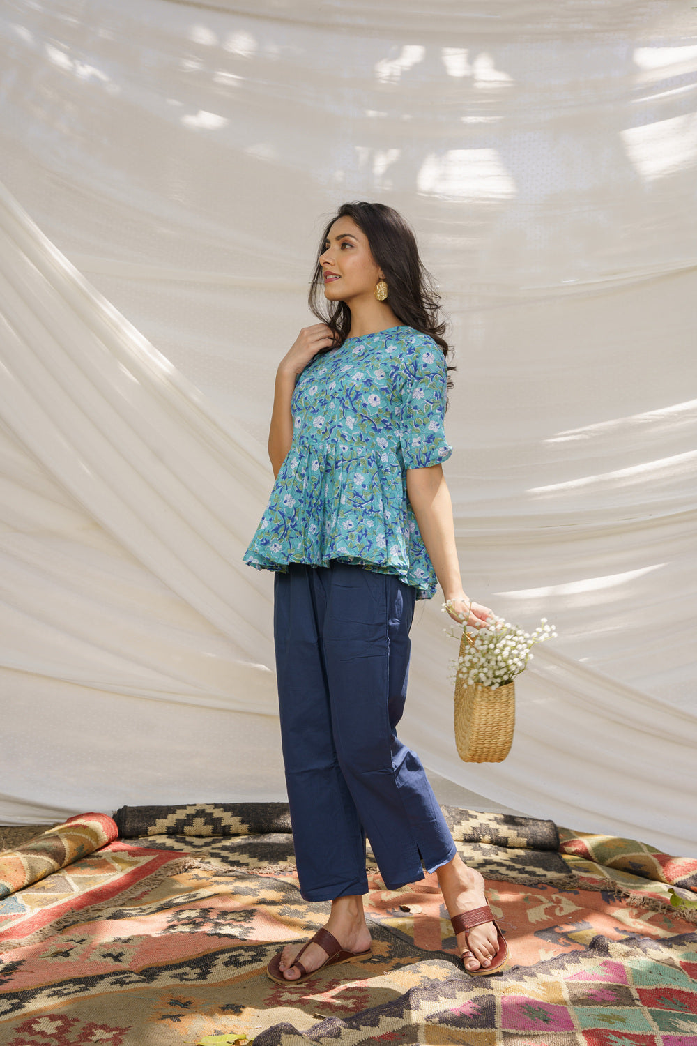 Solid Cotton Pants