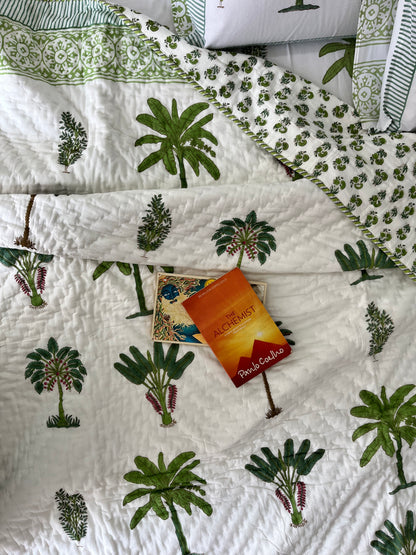 Mugal Bagh Hand Block Printed Cotton Quilt
