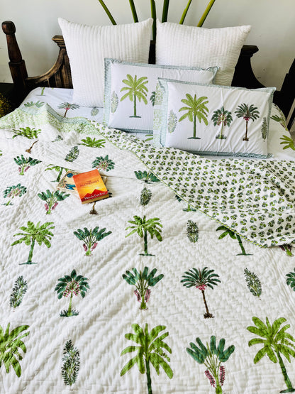 Mugal Bagh Hand Block Printed Cotton Quilt