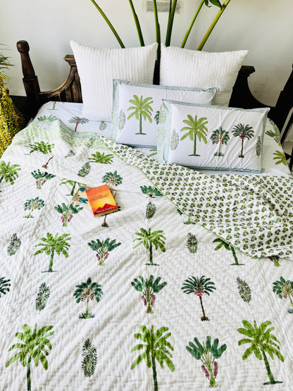 Mugal Bagh Hand Block Printed Cotton Quilt