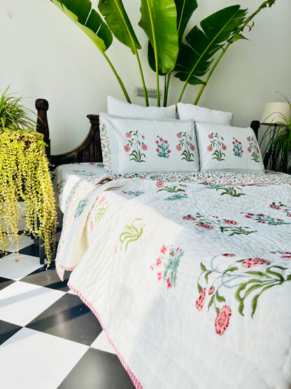 Bagh-e-Noor  Hand Block Printed Cotton bedsheet