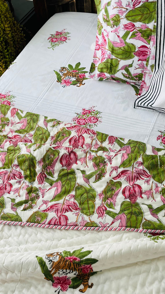 Sherni  Hand Block Printed Cotton Bedding set