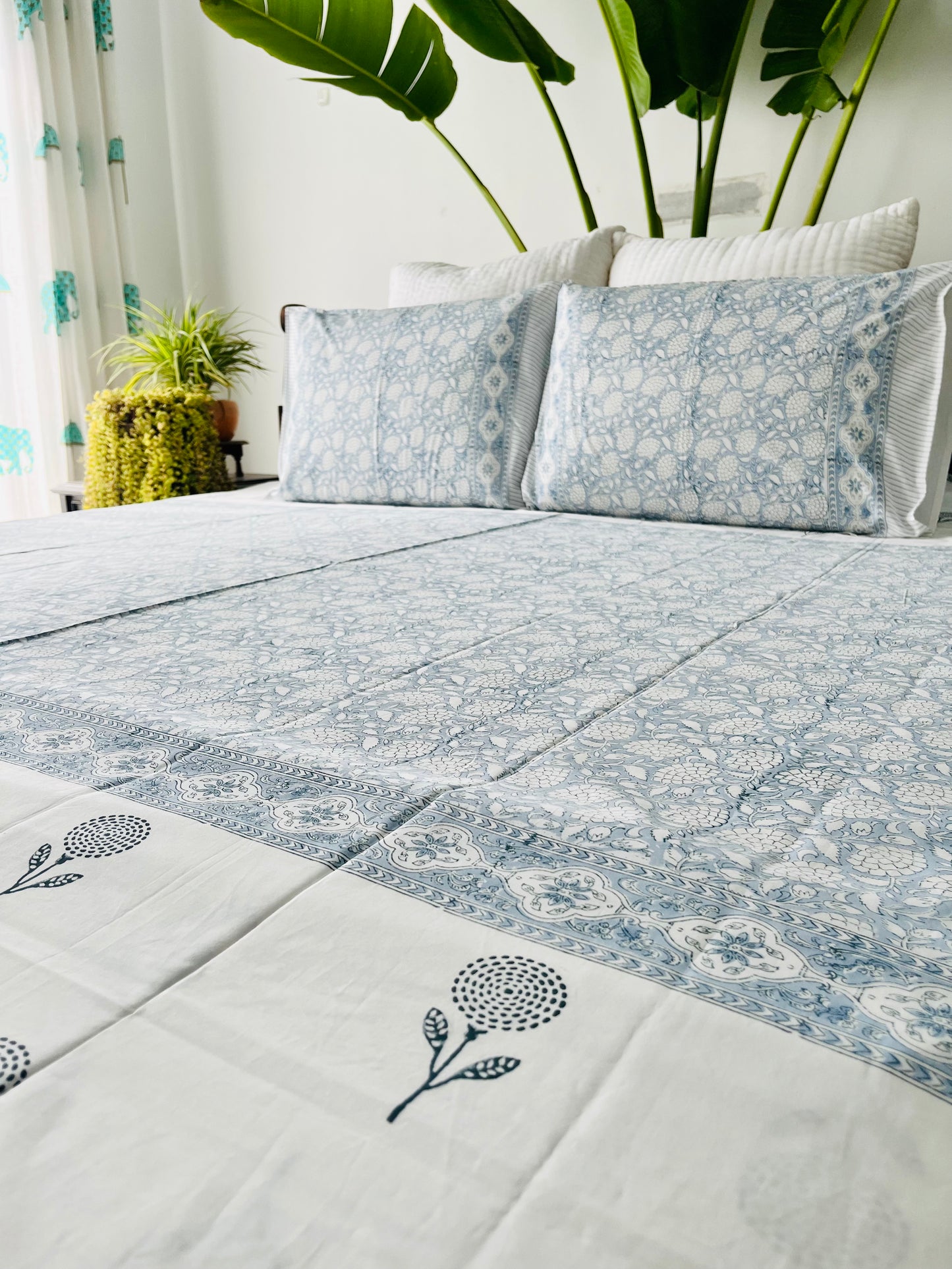 Aasma  Hand Block Printed Cotton Bedding set