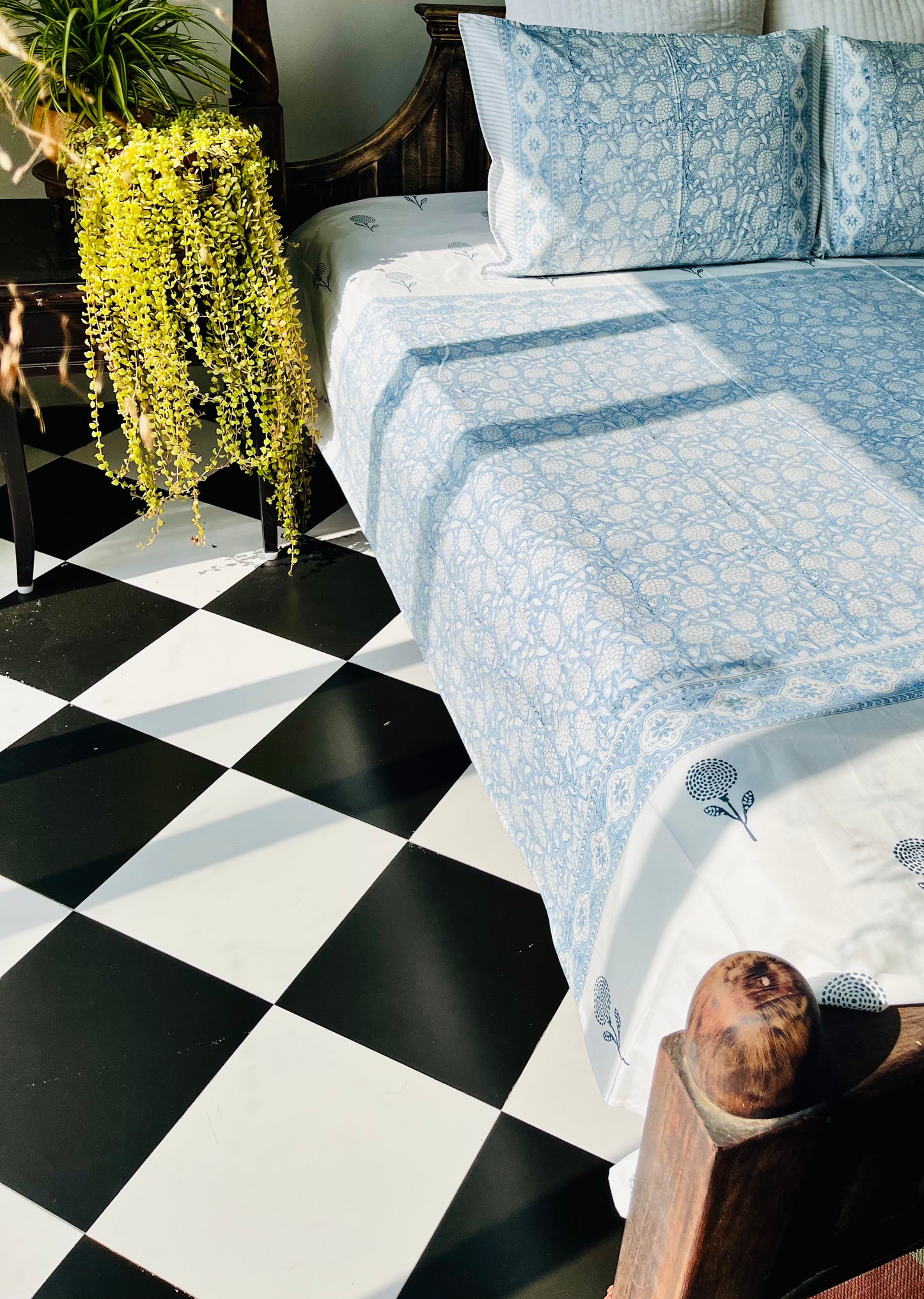 Aasma  Hand Block Printed Cotton Bedding set