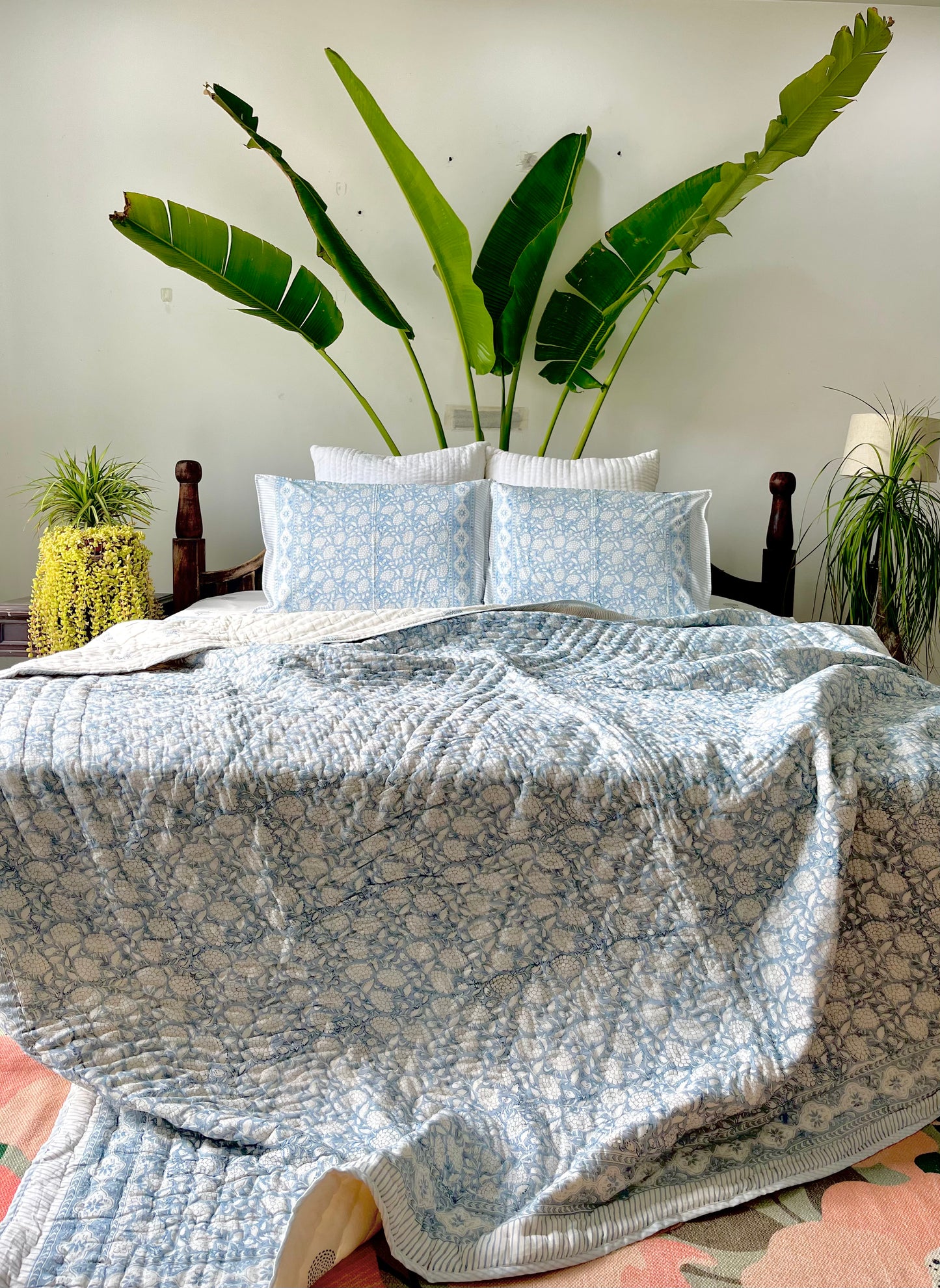 Aasma  Hand Block Printed Cotton Bedding set