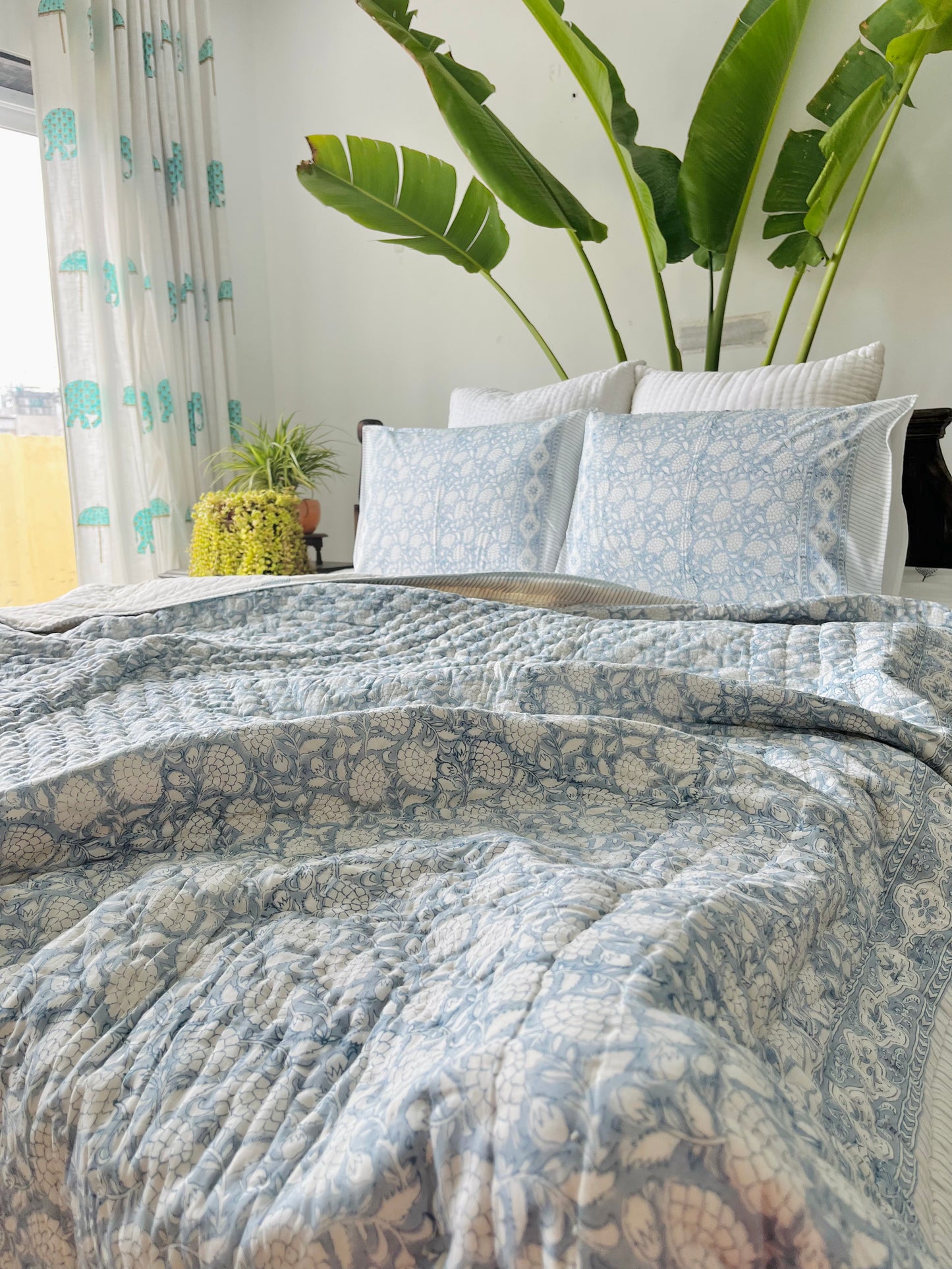 Aasma  Hand Block Printed Cotton Bedding set