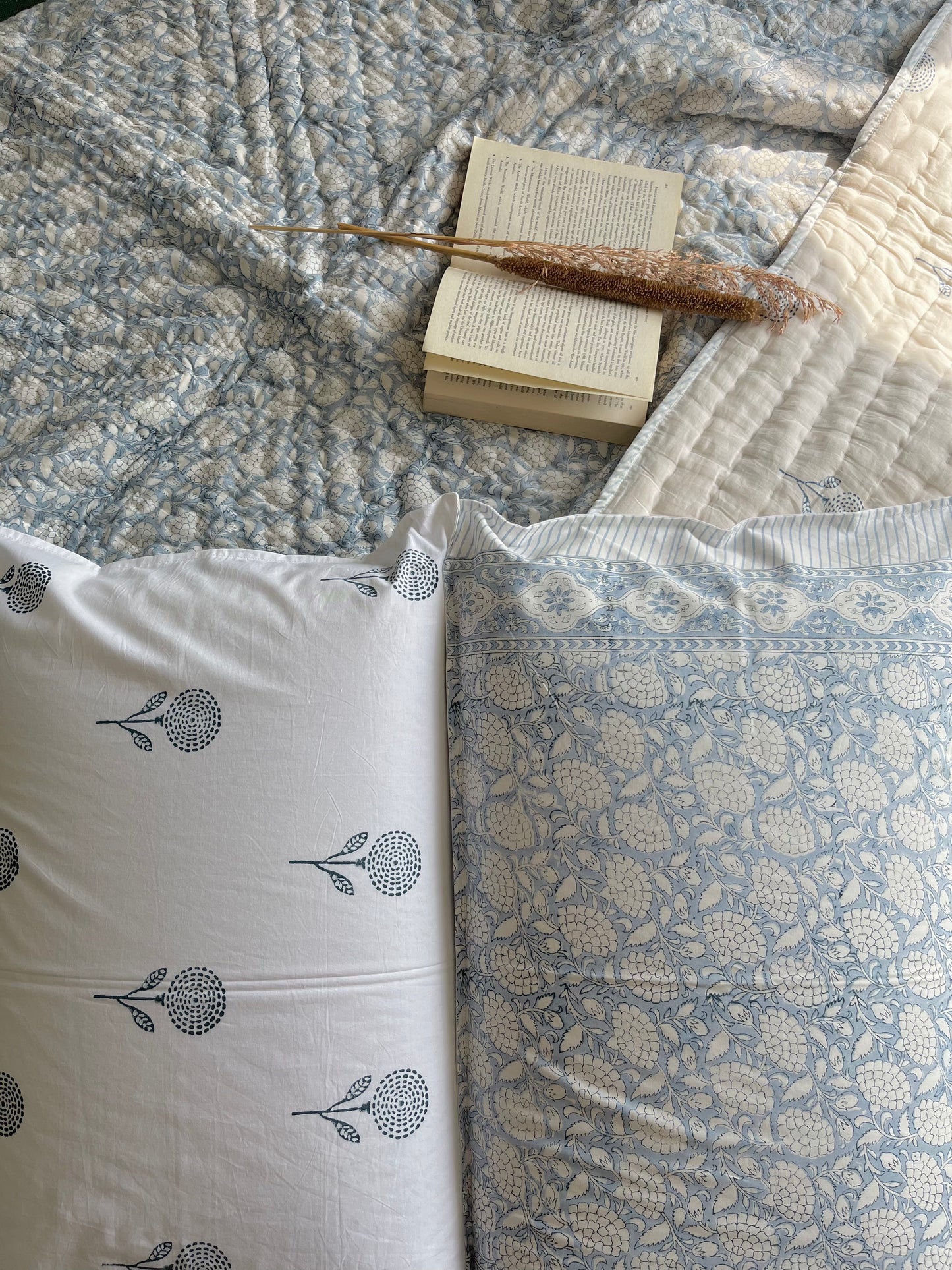 Aasma  Hand Block Printed Cotton Bedding set